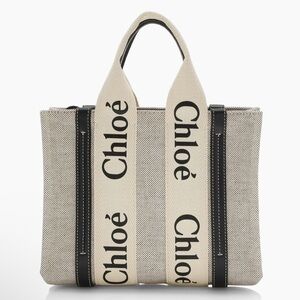Chloe Small Woody Canvas Tote